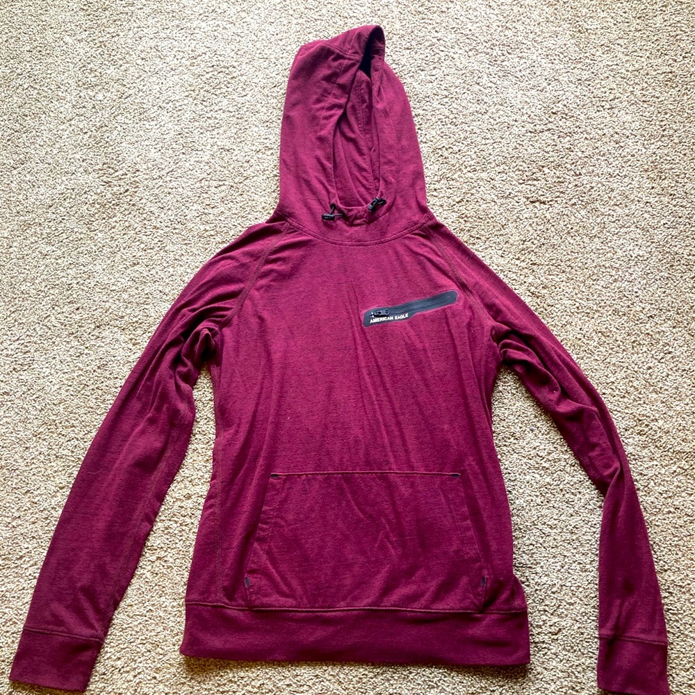 American Eagle Men’s Flex Hoodie Maroon (S)